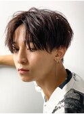 センターパートニュアンスパーマ韓国カルマパーマコンマヘア
