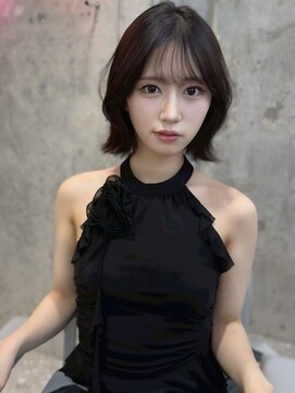 ルームバイシー 新宿(Loom. by Sea) アプリコットオレンジ×くびれヘア[夏/美髪/グレージュ]