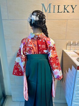 ミルキィウェイ 横浜店(MILKY WAY)の写真/【鶴見駅徒歩1分！プロの着付けで特別な日を彩る◇】ヘアセットも素敵に仕上げます☆