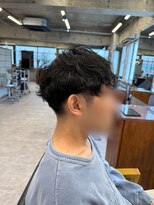 タメ(tame-)&nbsp;サーフカール/フェザーパーマ/ブルーブラック【都賀/メンズ】