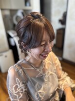 アンツ サザンリゾート 茅ヶ崎店(ANT'S Southern Resort)&nbsp;結婚式　ゆるふわアップスタイル　カチモリ　ゆるシニヨン