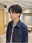 ベリーショート/ダークアッシュ/ニュアンスパーマ/韓国マッシュ