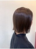 40代50代　前髪なし　切りっぱなしボブ2604
