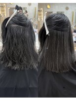 シンシア 銀座(sinsia)&nbsp;60代　グレイヘア×縮毛矯正[30代40代50代60代]