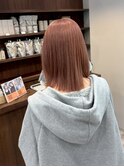 ピンクベージュ/ダブルカラー/ケアブリーチ/髪質改善/新潟/万代