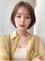 ノア(NOA)&nbsp;【NOA】シースルーバング×くびれボブ×ブラウンベージュ