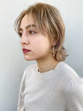 アイティー バイ アルバム 浦和店(IT by ALBUM) ナチュラルウルフ_オリーブカラーハイライトカラー_67000