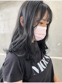 ブリーチなしカラー 透明感 グレージュ オリーブ