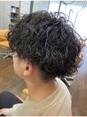 波巻きスパイラル×センターパート