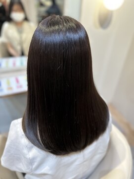 アンド ラ ブランシュ(&.La Blanche) ロングヘア/グレージュカラー/ココアベージュ/黒髪カタログ/大宮