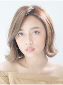 黒髪/グレーベージュ/レイヤーロング/前髪パーマ/銀座