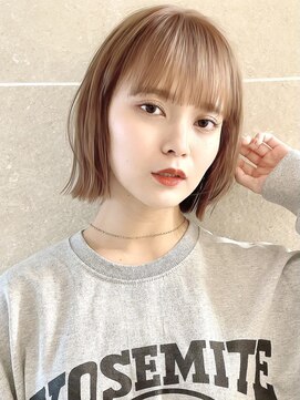 サンド ミュウ 横浜店(sand mieu) ボブディオリーブベージュ髪質改善縮毛矯正フェイスレイヤー