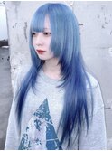 韓国風ウルフカット/エンドカラー/ロングウルフ/ツートーン