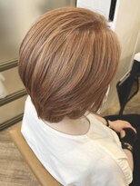 プラス ファースト ヘア(Plus 1st)&nbsp;オレンジベージュｘショートボブ