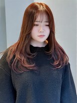 シエル バイ ケンジ 登戸 生田(CIEL by KENJE)&nbsp;レイヤーカットピンクブラウンカラー韓国風ヘア顔周り似合わせ