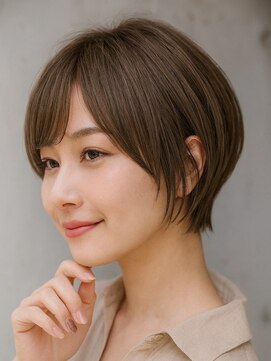 30代40代/丸みショート/大人女子/上品ヘア/抜け感/ショートヘア