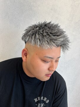 ルースト 西院店(ROOST) MEN’S HAIR/ツイストスパイラル/ホワイトハイライト/西院/眉毛