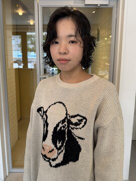 アンフェインド02(UNFEIGNED 02) 着物ヘア/ダークアッシュ/ミディアムレイヤーカット/伏見 丸の内