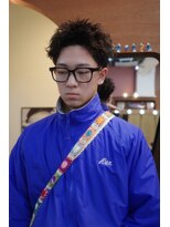 エディ(Edy)&nbsp;メンズスパイキーショートツイストピンパーマニュアンスパーマ