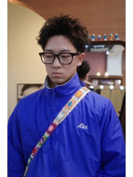 エディ(Edy) メンズスパイキーショートツイストピンパーマニュアンスパーマ