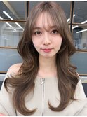 髪質改善ベージュ夏カラー透明感渋谷レイヤーカット