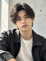 ノア 三宮店(NOA)&nbsp;【NOA】メンズ韓国風毛流れセンターパート×フェザーニュアンス