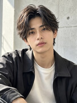 ノア 三宮店(NOA) 【NOA】メンズ韓国風毛流れセンターパート×フェザーニュアンス