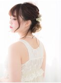 【uairo】Instagram人気！結婚式ヘアアレンジのシニヨンアレンジ