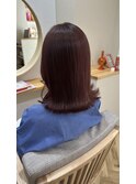 たっぷりピンクとミディアムボブ