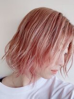 ザヘアメイクシェア(THE -HAIR MAKE SHARE-) サーモンピンク×レイヤースタイル