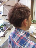 ツーブロショート 髪質改善 無造作パーマ カラー