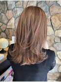 切りっぱなしボブ/エアリーロング/美髪/ピンクブラウン/船橋