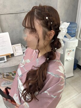 プティクローシェ バイ クオーレ(petite cloche by CUORE) 【浴衣ヘア】サイド玉ねぎヘア