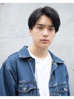 MEN'SHAIR韓国マッシュアップバングダークアッシュニュアンス