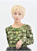 【RAWR】ホワイトブロンド_大人ショートボブ丸みカット似合わせ