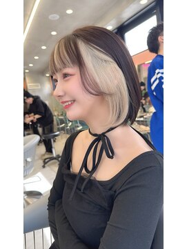 ロンド ストラーダ 心斎橋(Lond strada) レイヤーボブ×ハイトーン[心斎橋/髪質改善]