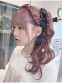 ハイトーンピンク×ヘアセット＊*【横浜/横浜駅】