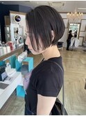 大人可愛いショートボブ白髪ぼかし20代30代40代/大分