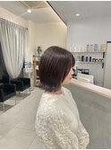 大人可愛いレイヤーボブ×春のトレンドピンクブラウンカラー
