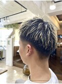 スパイキーバーバーショート◆フェード/ハイライト 横浜駅メンズ
