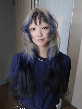 原宿/ウルフカット レイヤー デザインカラー ルーツカラー 