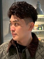 メンズサロン ブロック(Men's Salon bloc)&nbsp;アップバング ビジネスパーマ 刈り上げ スパイラルパーマ 30代