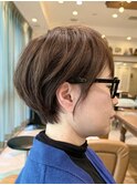 大人ガーリー/レイヤーショート/前髪白髪/20代30代40代50代/大宮