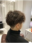 ツーブロック×ツイストスパイラル×40代