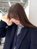 ロイオブジゼル(roi of GiseL)&nbsp;レイヤー 顔周りカット 前髪 赤み消しカラー ブラウン 髪質改善