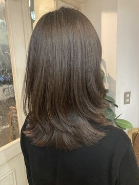 アミュレ ヘア サロン(Amule hair salon) ダークアッシュくびれミディアム世田谷美容院イルミナカラー