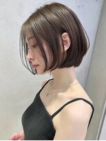 レア 渋谷(Le'a) ボブレイヤーカット髪質改善ショートボブグレージュミニボブ韓国
