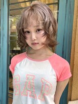 ロチカバイドールヘアー 心斎橋(Rotika by Doll hair) レイヤーボブ ベージュのデザインカラー◎