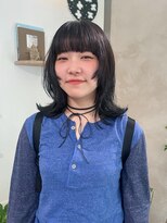 ノマド(nomad)&nbsp;フルバング　ミディアムレイヤー　切りっぱなし