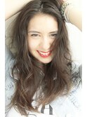 クセ毛風ラフカールロング